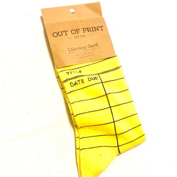 Out of print library theme socks - Picture 1 of 2